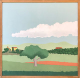 Field, 2020, Acryl auf Holz, 54,5 x 56 cm