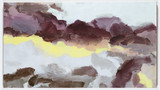 Wolken mit gelber Störung, 1999, Eitempera auf Leinwand, 100 x 180 cm