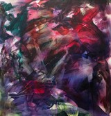 Rhea Standke, Demuns Run, 2018, Öl auf Leinwand, 110 x 110 cm