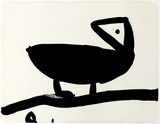 EunNim Ro, 1990, Vogel, Lithographie, Blatt 57x67cm