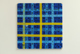 Steffen Schlichter, &#34;Code 89451&#34;, 2020, Spanplatte; Klebeband, 100 x 100 x 1,9 cm