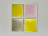 rosa m hessling, EVERGLOW 084 087, 2022, Pigment, Lack auf verspiegeltem Glas, 63 x 63 cm (1)