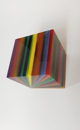Pompl Color cube #17 Fächer 2021 Harz Pigmente 15x15x15cm
