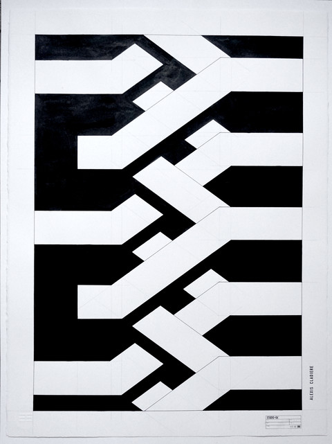 STAIRNOWAY CONCRETE 030, 2020, Tusche auf Papier Arche 300, 76 x 56 cm
