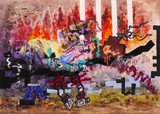 Ryo Kato / Cowboy in Brasilien III / 2022 / Öl, Acryl auf Leinwand / 120 x 160 cm