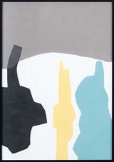 Down Under 9, 2021, Acryl und Collage auf Papier, 90 x 63,5cm