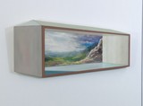 Landscape Diorama I, 2021, Öl auf Leinwand, 25 x 50 cm