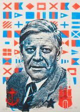 Emess Helmut Schmidt Stencil:Silkscreen 50x70cm 2021