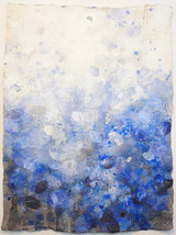 Frederic Paul , Sky full of Leaves I, Öl, Acryl, Reispapier auf Japan Papier, 75 x 55 cm, 2019