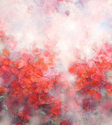 Frederic Paul, Blooming Place, Öl, Acryl, Reispapier auf Leinwand 100 x 90 cm, 2020