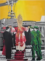 The Pope's Arrival - 2020 - 70 x 53 cm - Spraypaint auf Leinwand