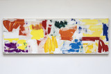 Ingrid Floss, o.T., 2018, Öl auf Baumwolle, 80 x 240 cm