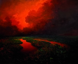 Wilhelm Neusser, Marsh (#2309), 2023, Öl auf Leinwand, 100 x 120 cm