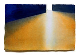 Franziska Schemel faraway P597 2023 Aquarell und Sand auf Büttenpapier 38 x 56 cm