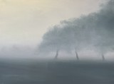 Bäume im Nebel, Öl auf Leinwand, 30 x 40 cm, 2023