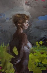 DELPHINE, 2018, Öl auf Leinwand 208,5 x 137,5 cm