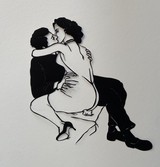 Josephine Kaiser, Kiss, Scherenschnitt, 2020