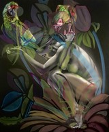 Valentina Andrees, Blumenseelen, Öl auf Leinwand, 120 x 100 cm, 2022