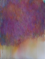 o.T., Acryl, Öl, Sprühfarbe auf Leinwand, 130 x 100 cm, 2022