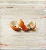 Michael Lauterjung, Die Haut der Orange, Mischtechnik auf Holz, 120 x 110 cm, 2019