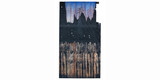 »Giant No. 2«, Lena Schmidt, 2022, handprinted linoprint, ink, acrylic, varnish and carvings on found ply wood, 253 × 137 cm Photo: Lena Schmidt