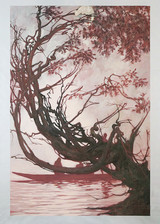 HOKUSAITREE | 2019 2023 | RÖTEL+ ACRYL AUF NESSELSTOFF| 277x192