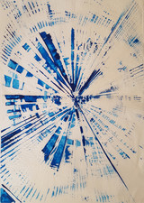 Herbert Zangs, Ohne Titel / Scheibenwischer-Reihung 1970er Jahre, Dispersionsfarbe auf Seidenpapier, 71 x 50,4 cm, Provenienz: Nachlass des Künstlers