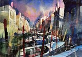 Vogel VENEDIG RIO DELLA SENSA 2008 Aquarell 56x76