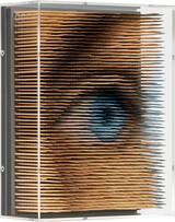 „Ano“, 2022, Lack auf Holz auf Kapa-Platte hinter Plexiglashaube, 26 x 20 x 8,6 cm