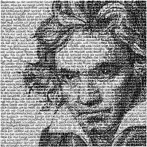 SAXA, Ludwig van Beethoven, Ink on Canvas,100 x 100 cm, 2012