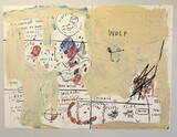 Jean-Michel Basquiat - &#145;Wolf Sausage&#146; - Sérigraphie auf Somerset Satin, 1982/83 – 2019, Auflage 34/50, 56 x 76 cm / gerahmt ca. 100 x 120 cm, nummeriert und rückseitig signiert von Lisane Basquiat und Jeanine Herivaux