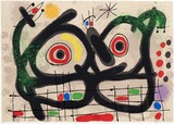JOAN MIRÓ - Le lezard aux plumes d&#146;or, 1967, Color lithograph on parchment paper, 34 x 48 cm, edition of romain 30, signed and numbered - Galerie Jeanne Munich