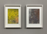 Janus Hochgesand oT2023 Öl und Pigmente auf Leinwand gerahmt je 30 x 22 cm Foto dst galerie