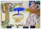 Christoph Roßner Brunnen, 2023, Öl und Acrylfarbe auf Leinwand, 110x155 cm