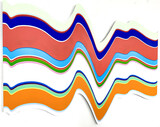 Nicholas Bodde, Wave I, Öl und Acryl auf Aluminium, 2024, 109 x 155 cm, rückseitig signiert