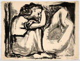 Pablo Picasso, Femme assise et dormeuse, 1947, Lithografie, rechts signiert und datiert, links nummeriert: 37/50, Format: 49.7 x 61.5 cm, Rau 215 / Mourlot 104