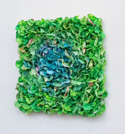 Stefan Gross 'lettuce' aqua,green 1m2 2023