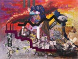 Ryo Kato / Pieta IV / 2022 / Öl, Acryl auf Leinwand / 90 x 120 cm