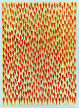 Stefan Pietryga, PASSAGE ( -rot, gelb) 2024, Aquarell auf Bütten,145 x 106 cm