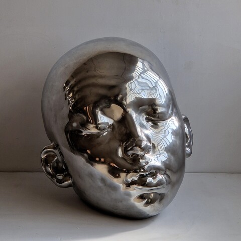 Samuel Salcedo, CHARM, 2023, Aluminiumguss, poliert, 80 × 75 × 85 cm