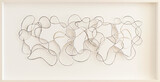 Andreas Kocks, Bending the line (#2307), 2023, Kohle auf Aquarellpapier, 52 x 102 x 7 cm