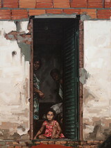Fabio Baroli, Diáspora caipira (do campo à cidade), Öl auf Leinwand, 200 x 150 cm, 2023, Courtesy Galerie Voss, Düsseldorf