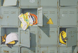 Detail Spinde Helme Öl/Acryl auf Leinwand 140 x 140 x 7 cm 2023