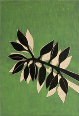 Martina Geist, Große Ranke IV, 2023, Öl auf Holz, 80 x 55 cm