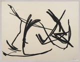 Norbert Kricke, ohne Titel, 1956, Kohle auf Papier, 49,5x64,5 cm, Rahmen 52x67 cm