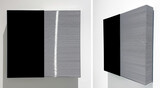 Robert Currie, 29,040 cm of black nylon monofilament, 2024, 30x30x5 cm