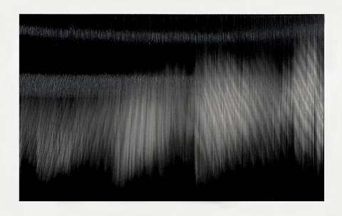 Robert Currie, 32,490 cm of black nylon monofilament, 2024, 30x50x5 cm