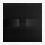 Robert Currie, 23,941 cm of black nylon monofilament, 2024, 30x30x5 cm