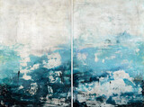 Alice Cescatti - 'Submerge I' - diptych - acid etched on silver leaf panel - 120 x160 cm