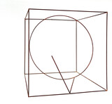 Anne Rose Regenboog - cube object - oxidized metal - 20x 20 x 20 cm.